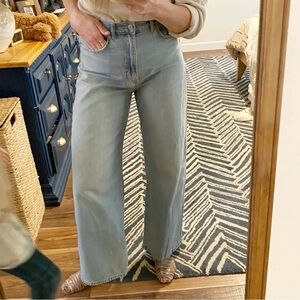 Zara Light Blue Wide Leg Jeans